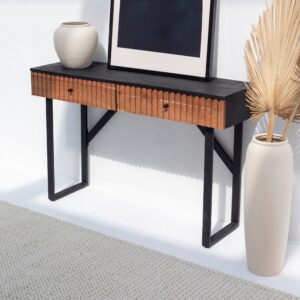 Vandana Lunaris Elara Console Modern Minimalist Solid Wood Accent Furniture Design