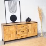 Vandana Pebble Elara Two Doors Media Console & Sideboard for Stylish Modern Home Interiors