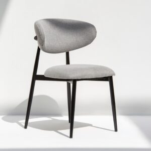 Vandana Zentrix Vista Grey Upholstered Dining Chair with Modern Ergonomic Design and Premium Comfort