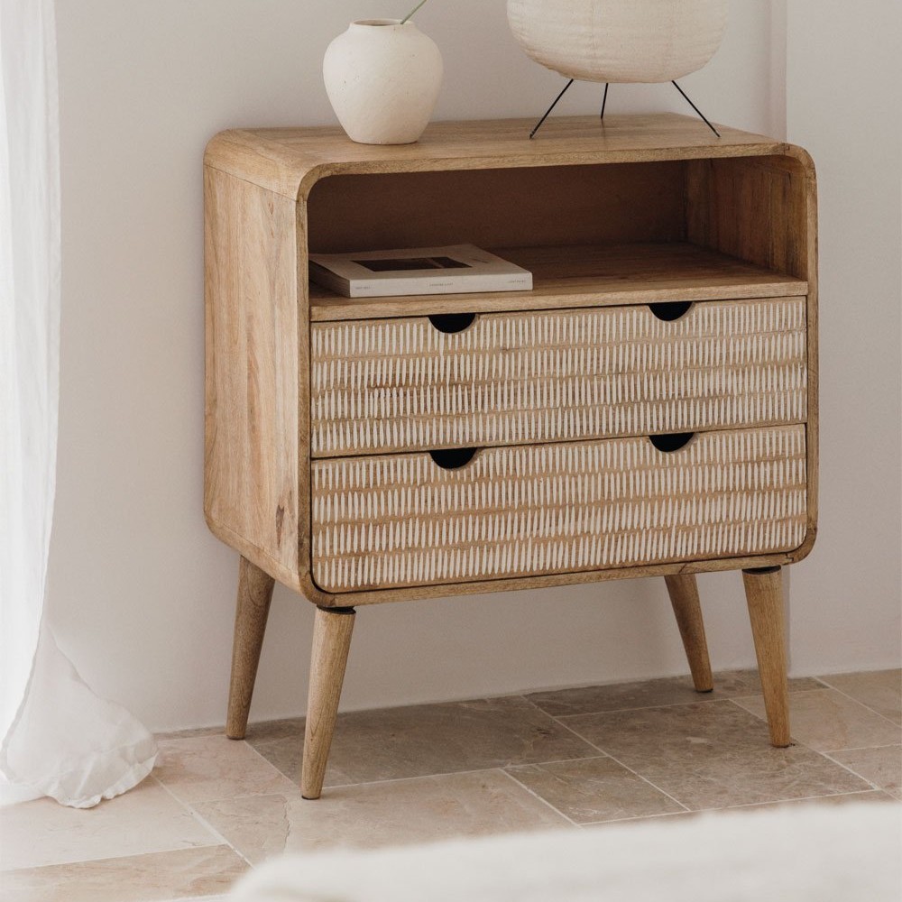 Vandana Nova Novara mango wood chest of drawers Vandana Nova Novara mango wood chest of drawers