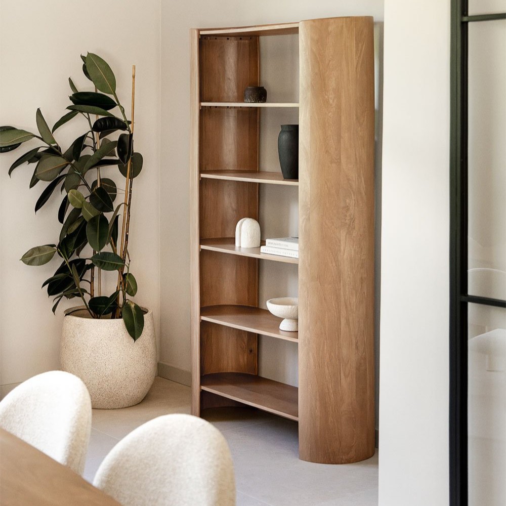 Vandana Nova Ultra 110x190 cm shelf with 6 shelves in Sidney mango wood Vandana Nova Ultra 110x190 cm shelf with 6 shelves in Sidney mango wood