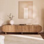 Vandana Arion Vertex TV furniture 220x40 cm in Agathe mango wood