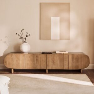 Vandana Arion Vertex TV furniture 220x40 cm in Agathe mango wood
