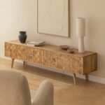Vandana Arion Nova TV furniture 200x40 cm in Jaralson mango wood