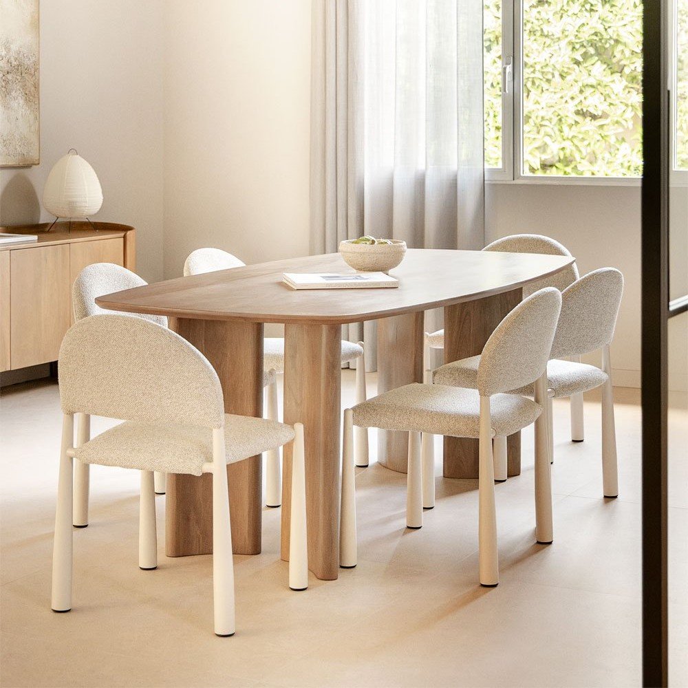 Vandana Hexa Lyra Rectangular dining table in Sidney mango wood Vandana Hexa Lyra Rectangular dining table in Sidney mango wood