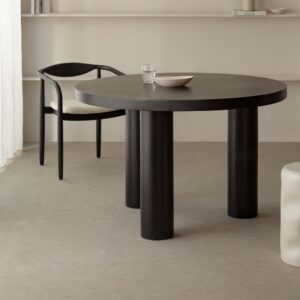 Vandana Hexa Aston Round Dining Table in Mango Wood (Ø120 cm) Amanza