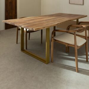 Vandana Hexa Nimbus Rectangular Dining Table in Acacia Wood (220x105 cm) Assier
