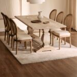 Vandana Hexa Solace Rectangular Dining Table in Mango Wood (220x100 cm)