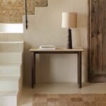 Vandana Terra Radiant console table 105x35 cm in travertine and acacia wood
