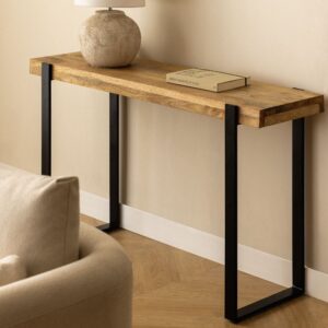 Vandana Terra Hexa mango wood and iron console table