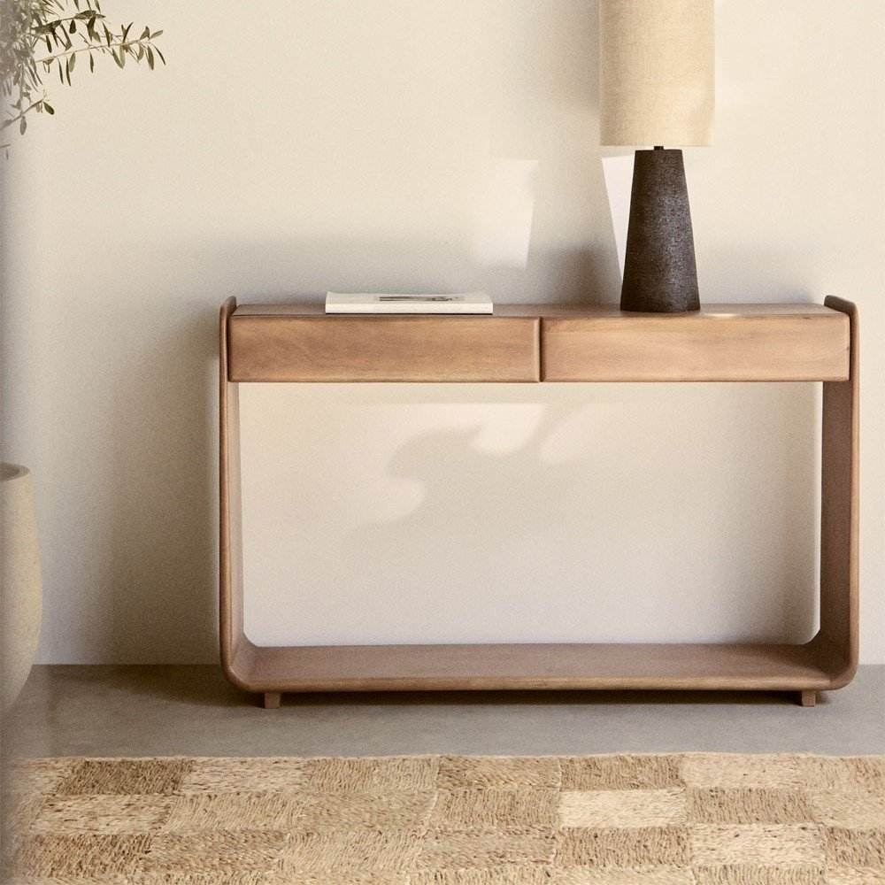 Vandana Flux Zenova Rectangular console table 120x30 cm in Tinsley wood Vandana Flux Zenova Rectangular console table 120x30 cm in Tinsley wood