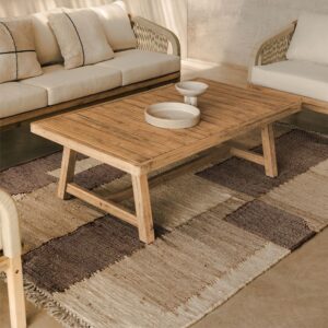 Vandana Grand Lyra Rectangular coffee table 130x75 cm in Dubai acacia wood