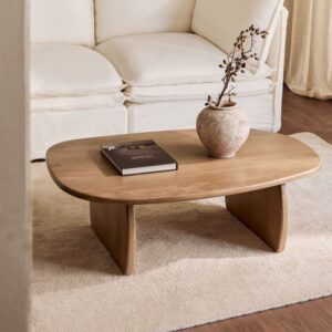 Vandana Grand Vento Oval coffee table 110x70 cm in Agathe mango wood