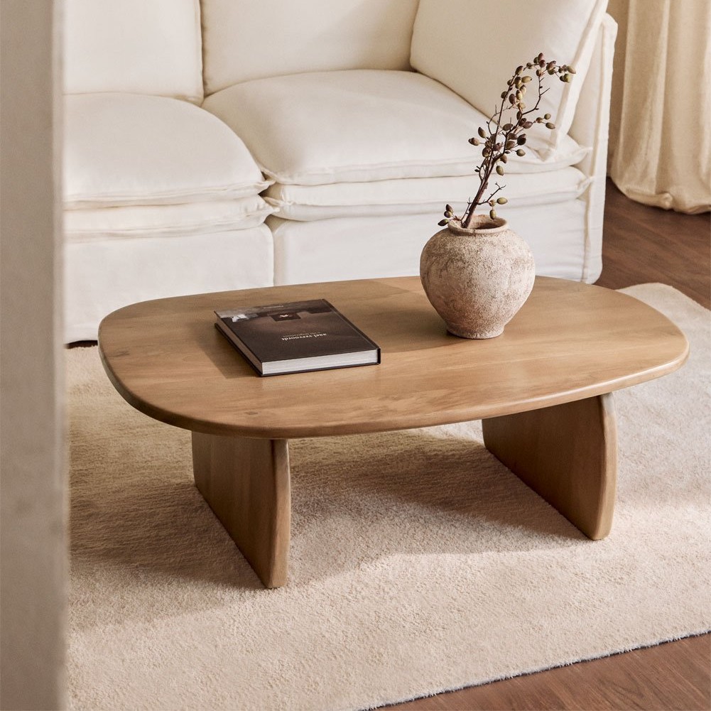 Vandana Grand Vento Oval coffee table 110x70 cm in Agathe mango wood Vandana Grand Vento Oval coffee table 110x70 cm in Agathe mango wood