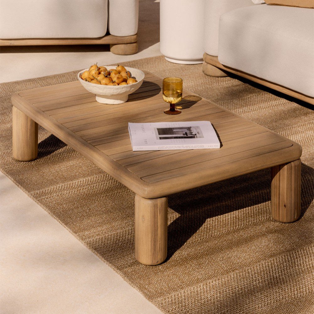 Vandana Hexa Arion Rectangular garden coffee table 115x70 cm in acacia wood Ioanis Vandana Hexa Arion Rectangular garden coffee table 115x70 cm in acacia wood Ioanis