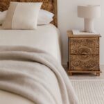 Vandana Nova Arista Bedside table with drawers in Wiluna mango wood