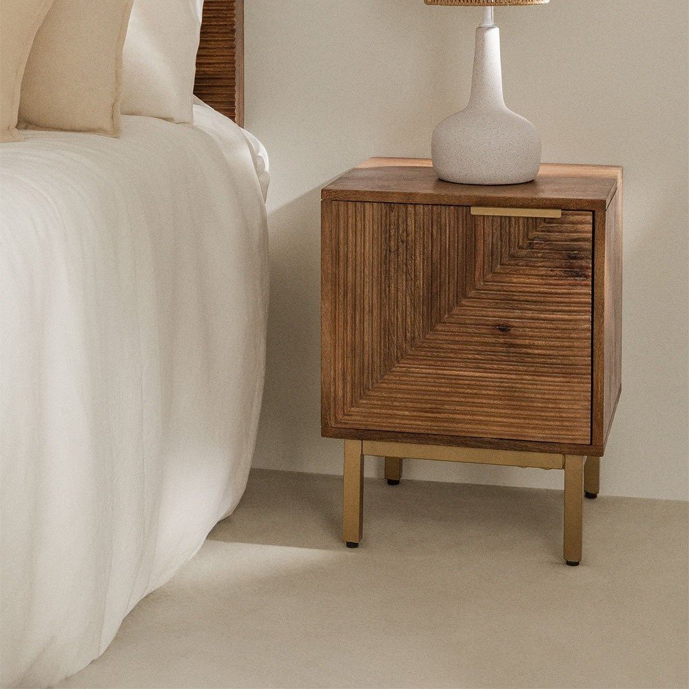 Vandana Arion Solace Mango Wood Nightstand Vandana Arion Solace Mango Wood Nightstand