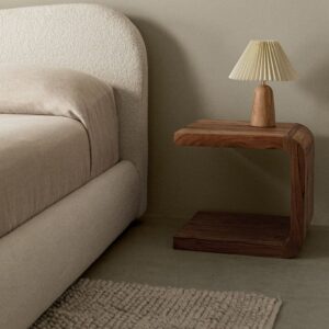 Vandana Nova Vertex Acacia Wood Vacry Bedside Table