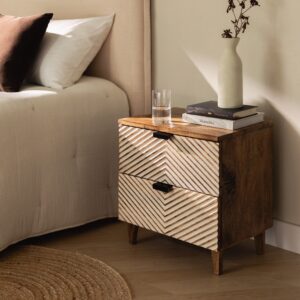 Vandana Nova Mira mango wood bedside table