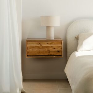 Vandana Nova Stellar acacia wood floating bedside table