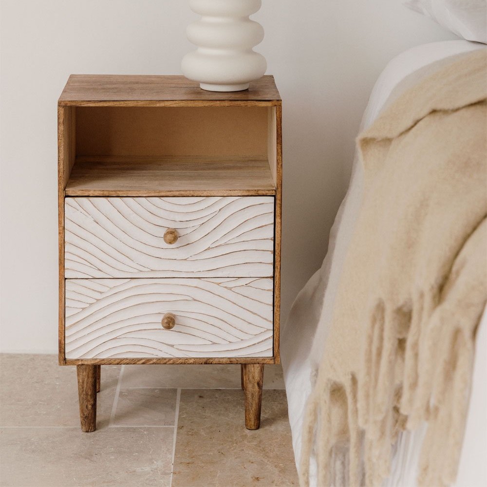 Vandana Nova Radiant mango wood bedside table Vandana Nova Radiant mango wood bedside table