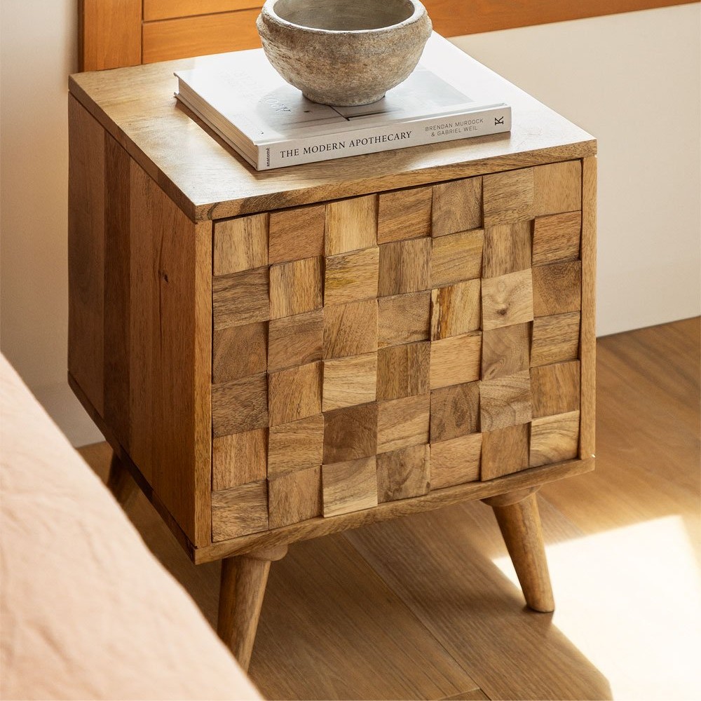 Vandana Arion Nimbus Mango Wood Nightstand Vandana Arion Nimbus Mango Wood Nightstand