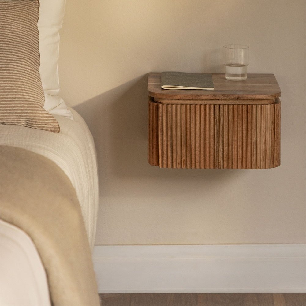 Vandana Nova Optima rectangular bedside table 35x30 cm in acacia wood Biljandi Vandana Nova Optima rectangular bedside table 35x30 cm in acacia wood Biljandi