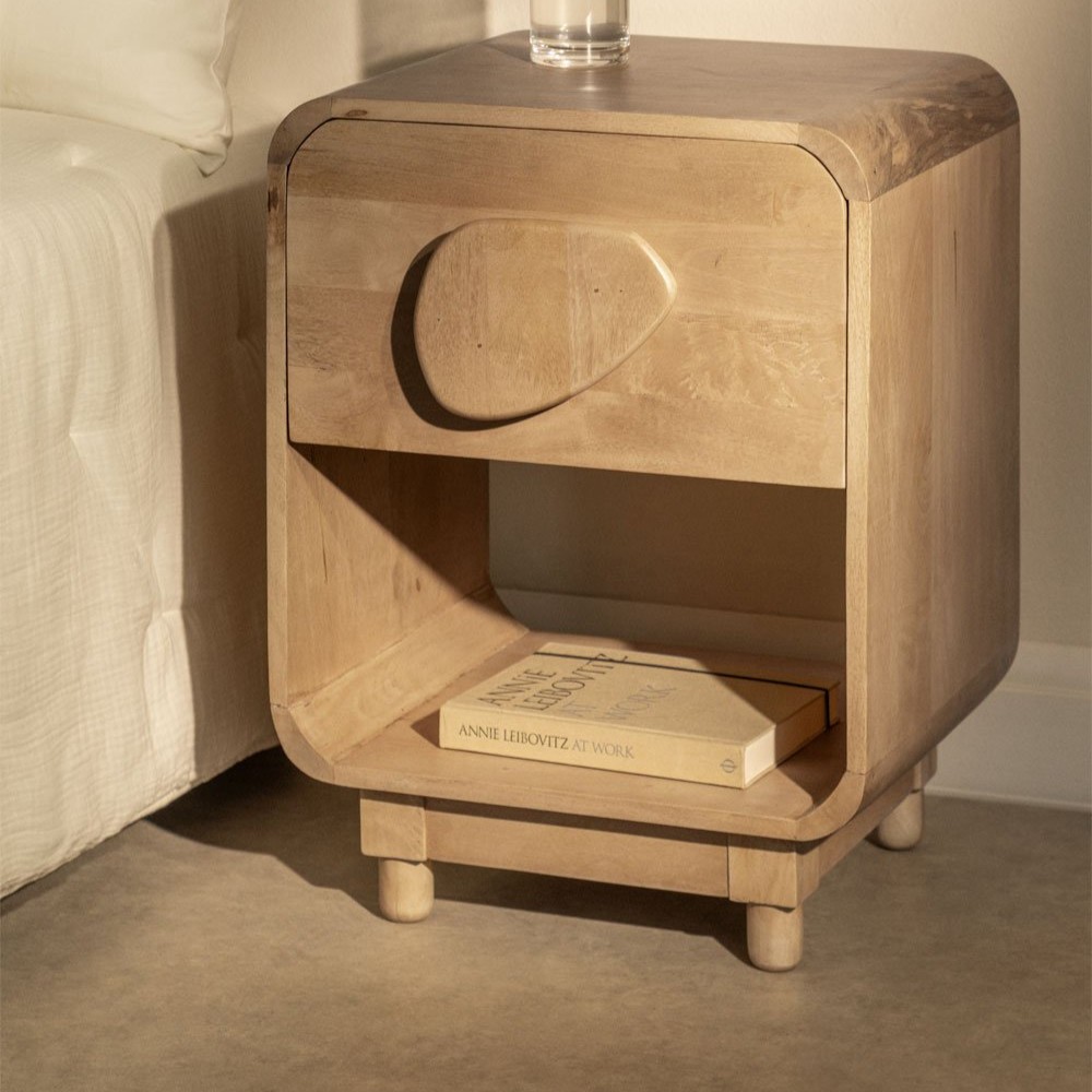 Vandana Nova Ultra mango and acacia wood bedside table Vandana Nova Ultra mango and acacia wood bedside table