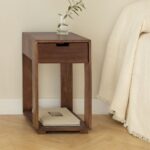 Vandana Nova Hexa Square bedside table 35x35 cm in Leduc wood