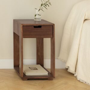 Vandana Nova Hexa Square bedside table 35x35 cm in Leduc wood
