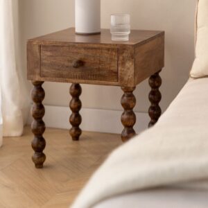 Vandana Nova Neo rectangular bedside table 45x50 cm in mango wood