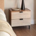 Vandana Nova Vento Rectangular bedside table 50x35 cm in mango wood Alembe