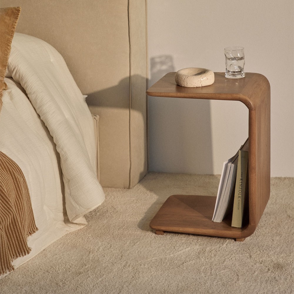 Vandana Arion Orion Rectangular bedside table 35x40 cm in Tinsley wood Vandana Arion Orion Rectangular bedside table 35x40 cm in Tinsley wood
