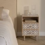 Vandana Arion Novara Rectangular bedside table 35x30 cm in Ardel mango wood