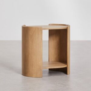Vandana Arion Aureo Oval bedside table 50x35 cm in Sidney mango wood
