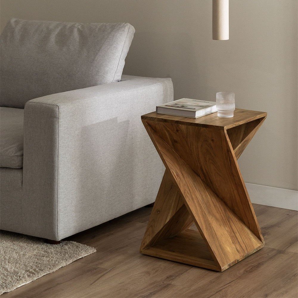 Vandana Terra Altis Square side table 40x40 cm in Gorvea acacia wood Vandana Terra Altis Square side table 40x40 cm in Gorvea acacia wood