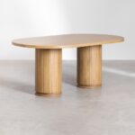 Vandana Hexa Zentrix oval mango wood dining table