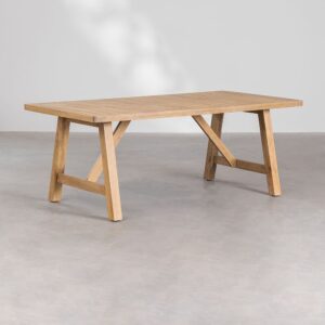 Vandana Hexa Lunaris acacia wood rectangular dining table