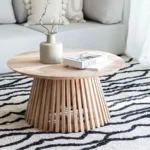 Vandana Grand Ultra Round Wooden Coffee Table (Solid Wood)
