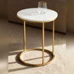 Vandana Terra Falcon Round side table Ø40 cm in Kaley marble