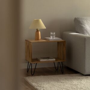 Vandana Amber Contour mango wood side table
