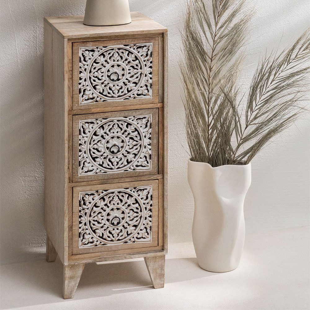 Vandana Amber Edge mango wood chest of drawers Vandana Amber Edge mango wood chest of drawers