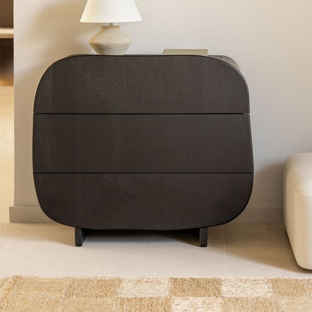 Vandana Amber Tone 3-drawer mango wood chest of drawers Vandana Amber Tone 3-drawer mango wood chest of drawers