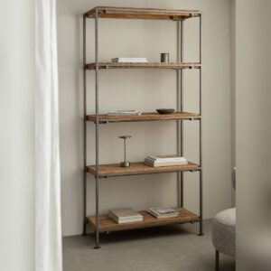 Vandana Nova Radiant 5-Shelf Mango Wood Shelf Inme