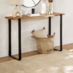 Vandana Amber Detail Console in Mango Wood and Kiren Metal