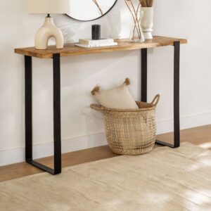 Vandana Amber Detail Console in Mango Wood and Kiren Metal