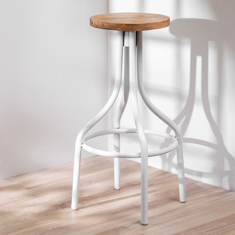 Vandana Amber Flow High Wood Stool Zyner Vandana Amber Flow High Wood Stool Zyner