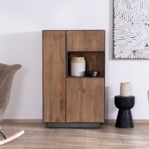 Vandana Autumn Volume Solid mango wood 2-door sideboard Santo minimalist style