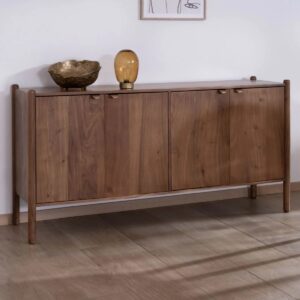 Vandana Crystal Origin solid acacia wood sideboard with 4 doors and a cle