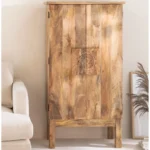 Vandana Nova Cresta Natural Wood Wardrobe (Solid Wood)